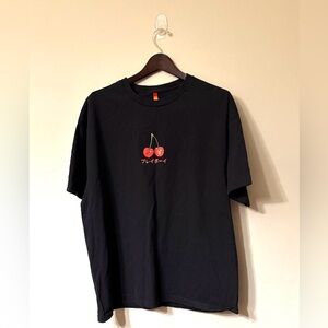 PLAYBOY Playboy Tokyo Club Cherry Martini T-Shirt 100%Cotton Unisex